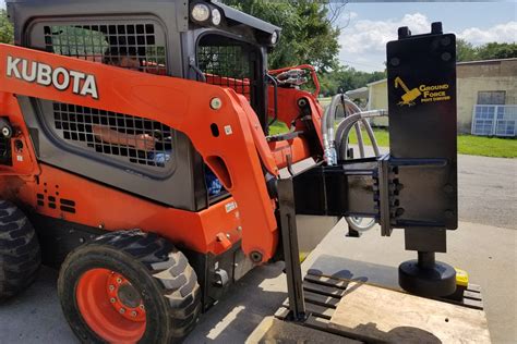 post drivers skid steers|skid steer post driver rental near me.